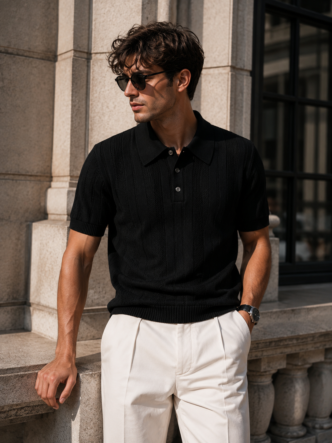 EWOOWE | Short-sleeved Knitted Polo
